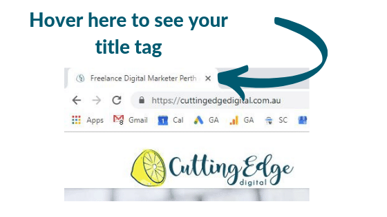 Where to find your title tag